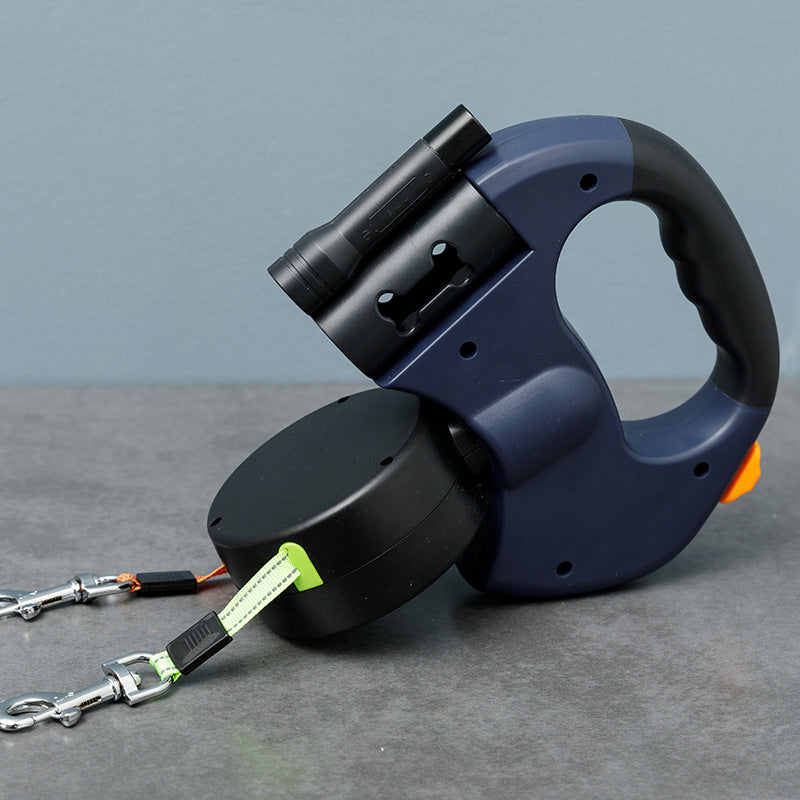 Double Dog Leash Anti-Tangle No-Twist Hands-Free Lead For Two Dogs