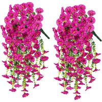Artificial Morning Glory Hanging Flower Garland UV Resistant Outdoor Decor
