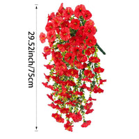Artificial Morning Glory Hanging Flower Garland UV Resistant Outdoor Decor