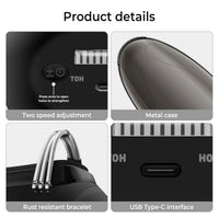 Handheld Vibration Massager Cordless USB Heat For Body Neck Back Face