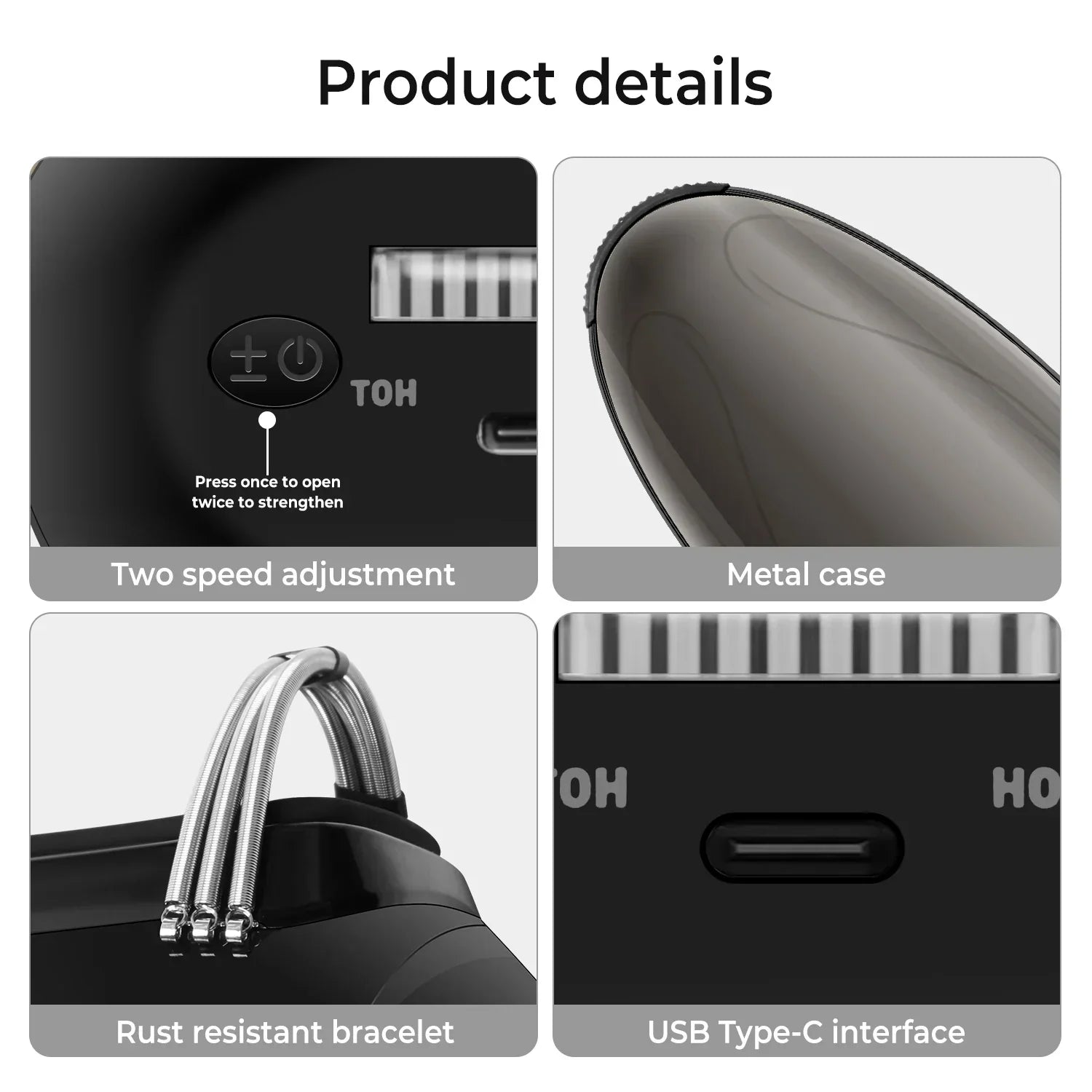 Handheld Vibration Massager Cordless USB Heat For Body Neck Back Face