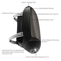 Handheld Vibration Massager Cordless USB Heat For Body Neck Back Face