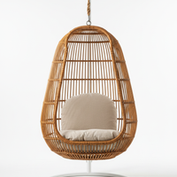 Sleek Slatted Timber Swing Bench