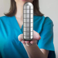 Pill Organizer 7-Day Aluminum Portable Travel Pill Box Container