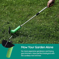 Cordless Mini Weed Trimmer Lightweight Battery-Powered Portable Garden Tool