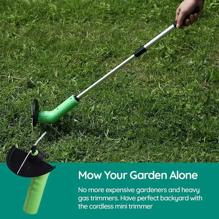 Cordless Mini Weed Trimmer Lightweight Battery-Powered Portable Garden Tool