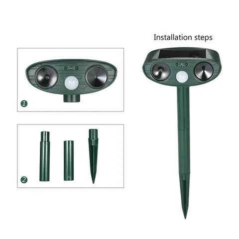 Ultrasonic Deer Repeller 4-Pack Solar Powered Deters Deer In 48 Hours