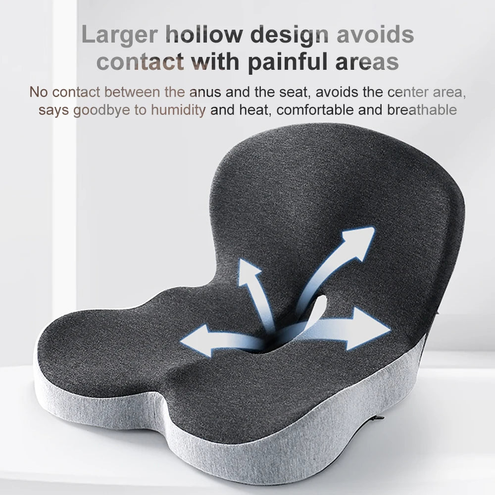 Lumbar Support Pillow Memory Foam Seat Cushion For Office Chairs
