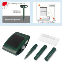 Ultrasonic Deer Repeller 4-Pack Solar Powered Deters Deer In 48 Hours
