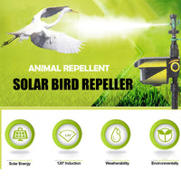 Motion Activated Solar Sprinkler For Deer Repellent And Garden Protection