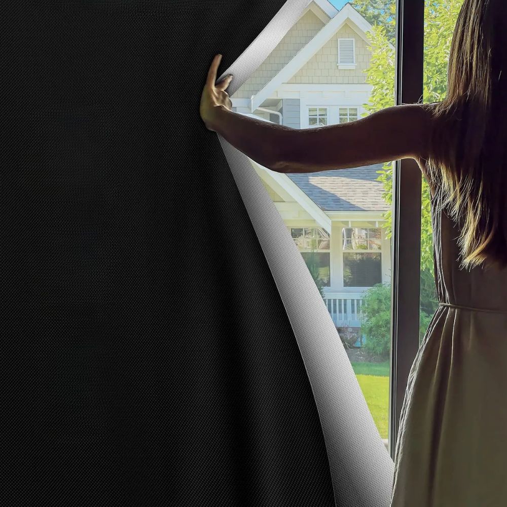 Blackout Window Shade Adhesive Sun Blocking Privacy Cover