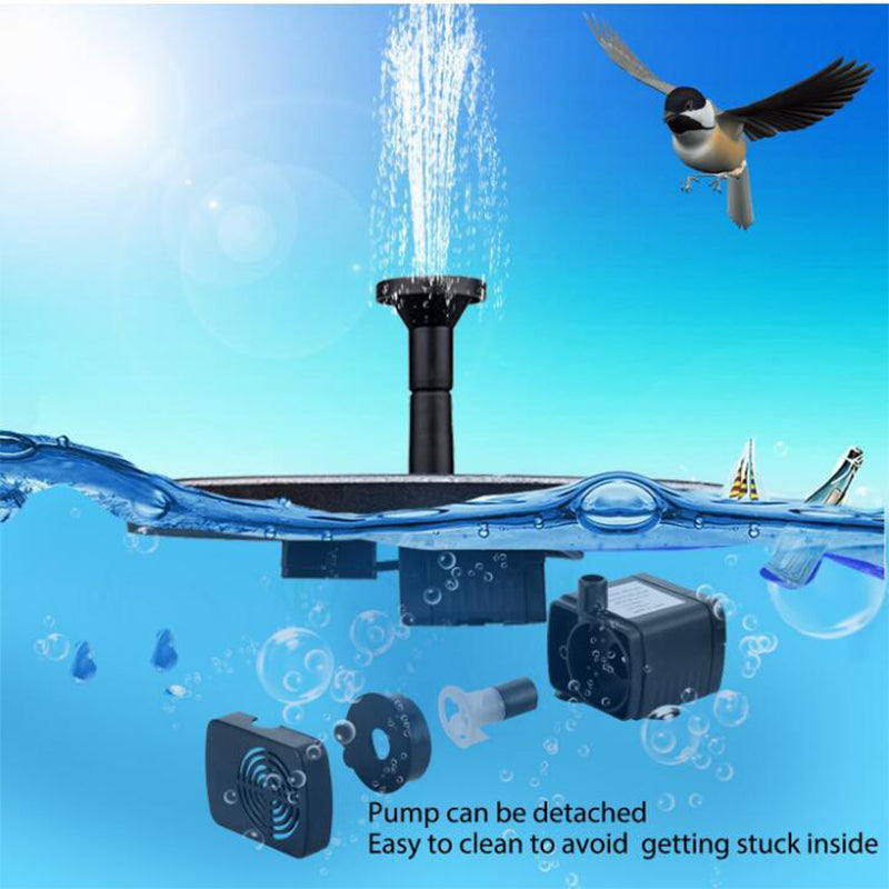 Solar Fountain Pump For Birdbath Pond Pool Floating Water Decor