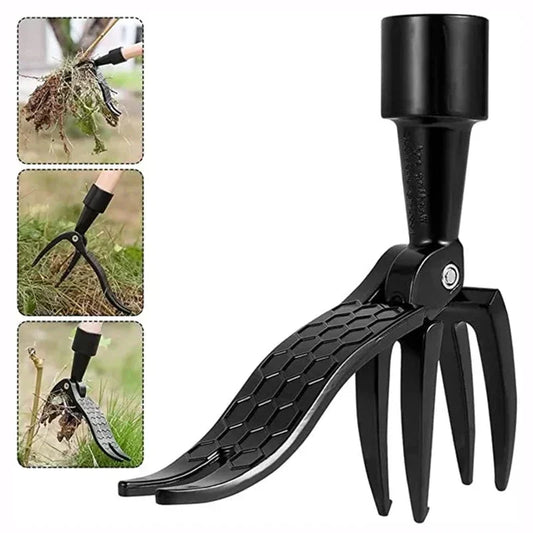 Weed Puller With Adjustable Long Handle And Detachable Stainless Steel Head