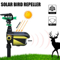 Motion Activated Solar Sprinkler For Deer Repellent And Garden Protection