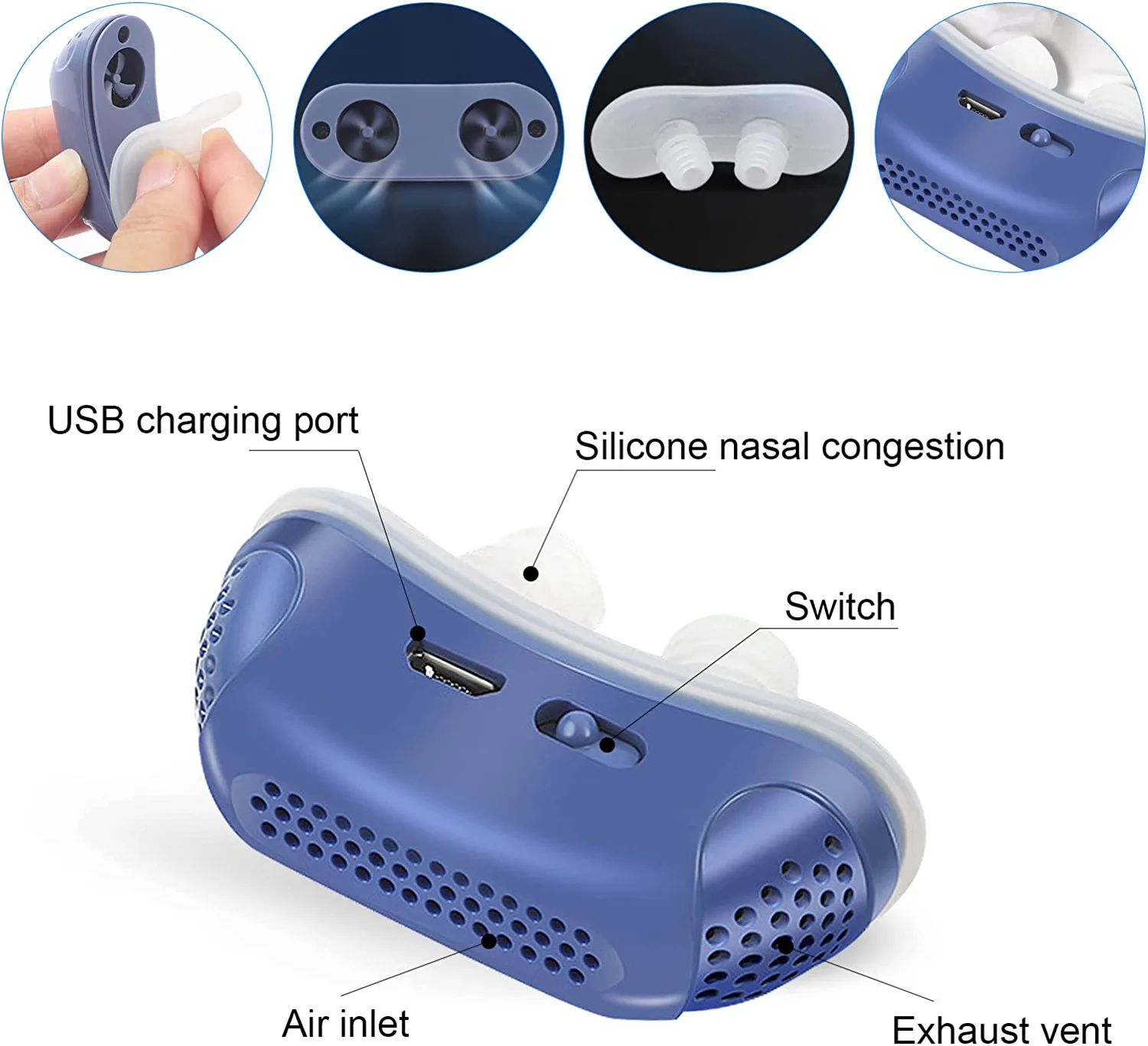 Travel Micro CPAP Alternative For Anti-Snoring And Sleep Support