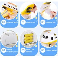 Airplane Toy Set With 12 Colorful Wooden Planes For Kids
