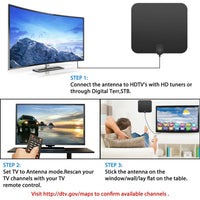 Indoor HDTV Antenna 300 Mile Range Digital Amplified With Signal Booster