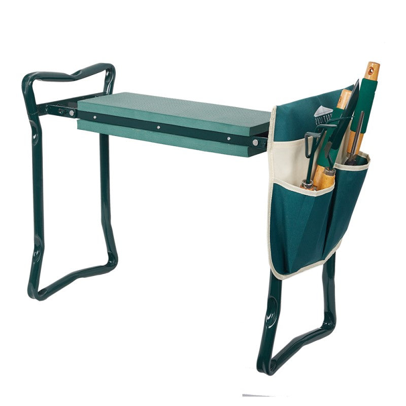 Garden Kneeler And Seat With Ergonomic Cushion For Gardening, Green