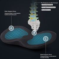 Car Seat Cushion For Shorter Drivers With Adjustable Height And Lumbar Support
