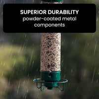 Bird Feeder With Squirrel-Proof Baffle And Weather-Resistant Design