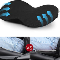 Car Seat Cushion For Shorter Drivers With Adjustable Height And Lumbar Support