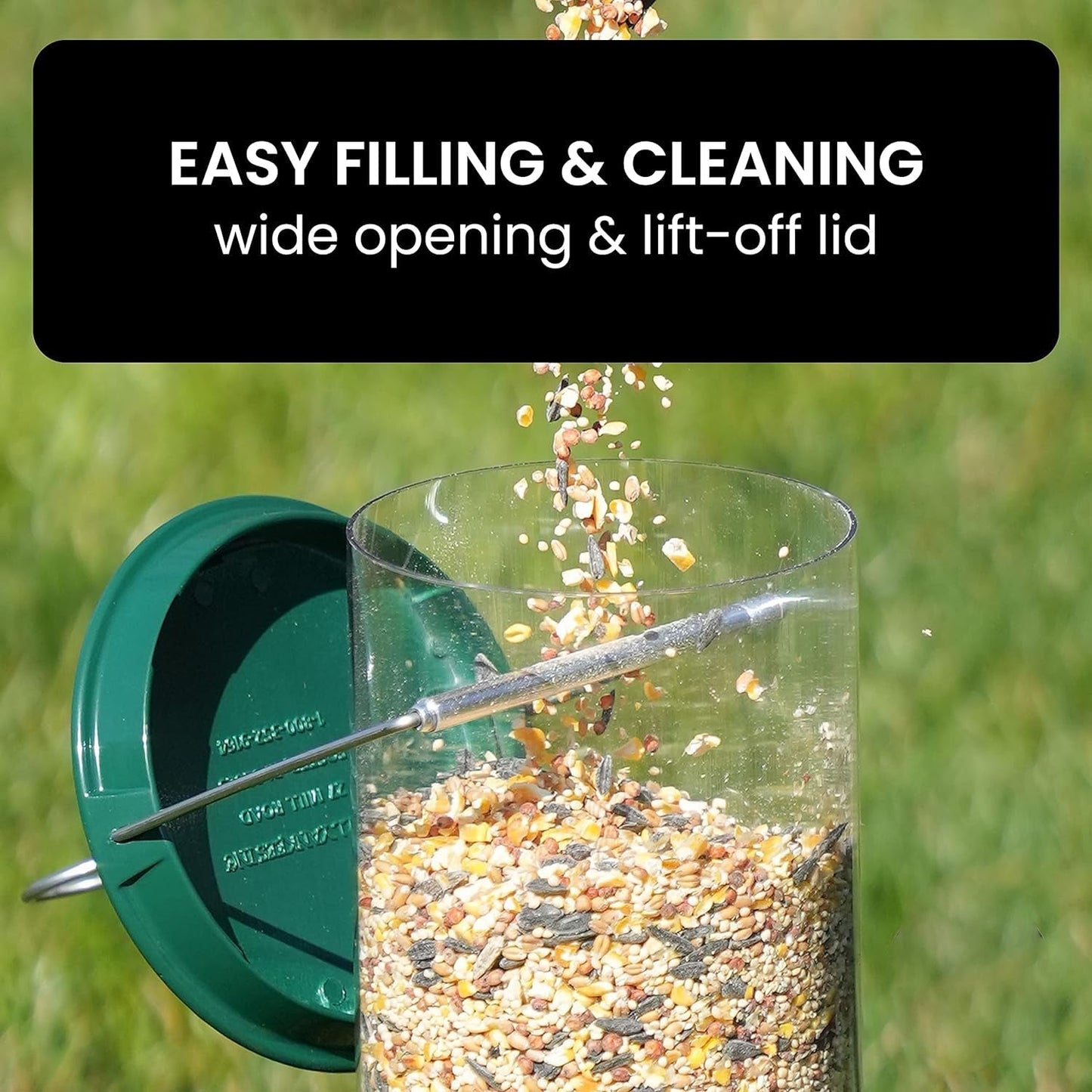 Bird Feeder With Squirrel-Proof Baffle And Weather-Resistant Design
