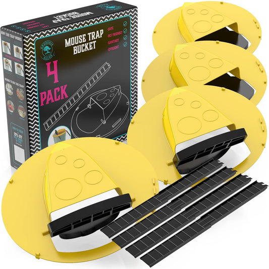 Mouse Trap Bucket Lid 4-Pack For Standard 5-Gallon Buckets