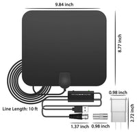 Indoor HDTV Antenna 300 Mile Range Digital Amplified With Signal Booster