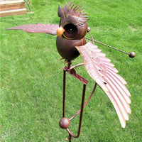Bird Patio Decoration Metal Garden Art Outdoor Yard Accent Sculpture