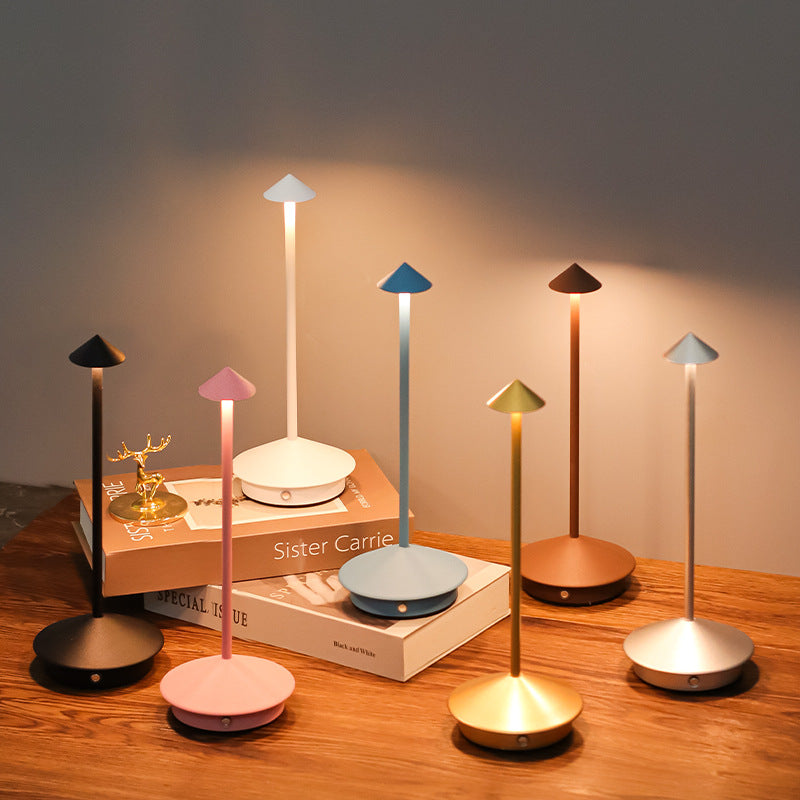 LED Table Lamp Wireless Rechargeable Touch Dimmable Sleek Elegant Design