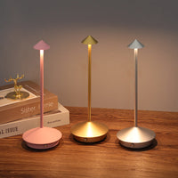 LED Table Lamp Wireless Rechargeable Touch Dimmable Sleek Elegant Design