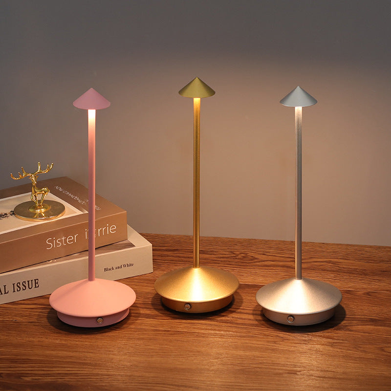 LED Table Lamp Wireless Rechargeable Touch Dimmable Sleek Elegant Design