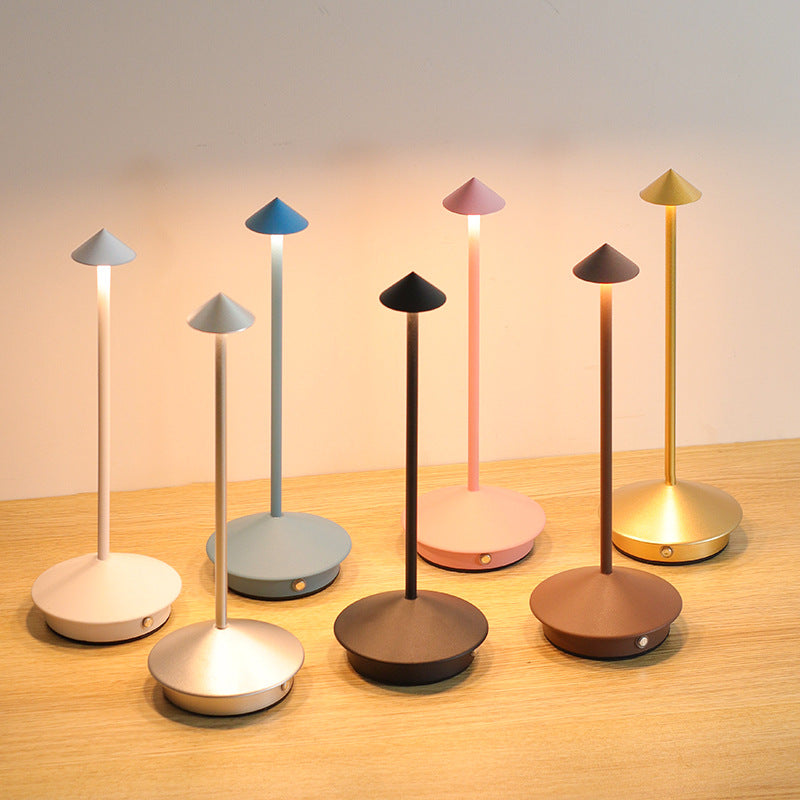 LED Table Lamp Wireless Rechargeable Touch Dimmable Sleek Elegant Design