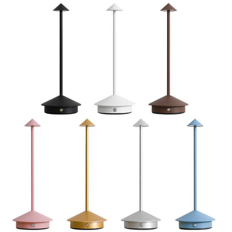 LED Table Lamp Wireless Rechargeable Touch Dimmable Sleek Elegant Design
