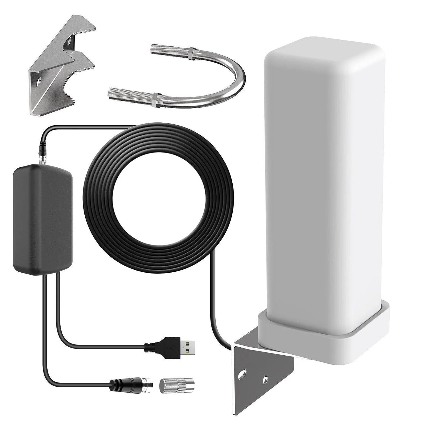Outdoor HDTV Antenna Amplified Premium 360° 2025 Model 460-Mile Range