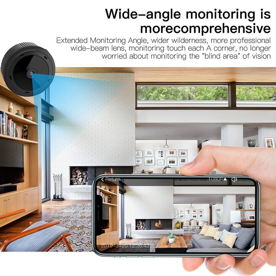 WiFi Mini Security Camera 1080P HD IR Night Vision Baby Monitor