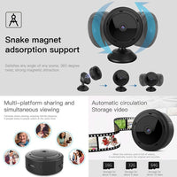 WiFi Mini Security Camera 1080P HD IR Night Vision Baby Monitor