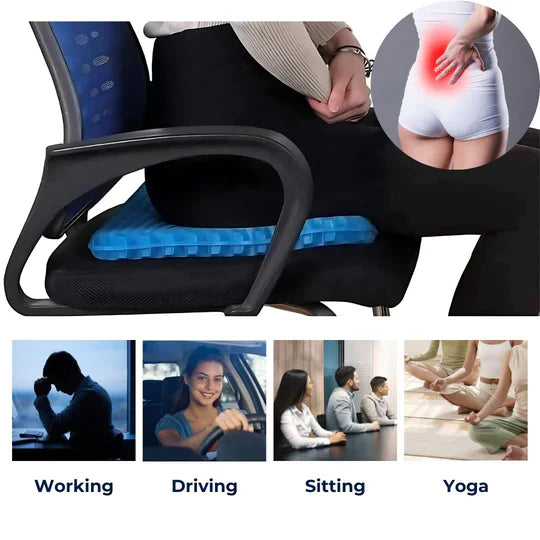 Orthopedic Gel Seat Cushion For Tailbone Relief And Lower Back Support