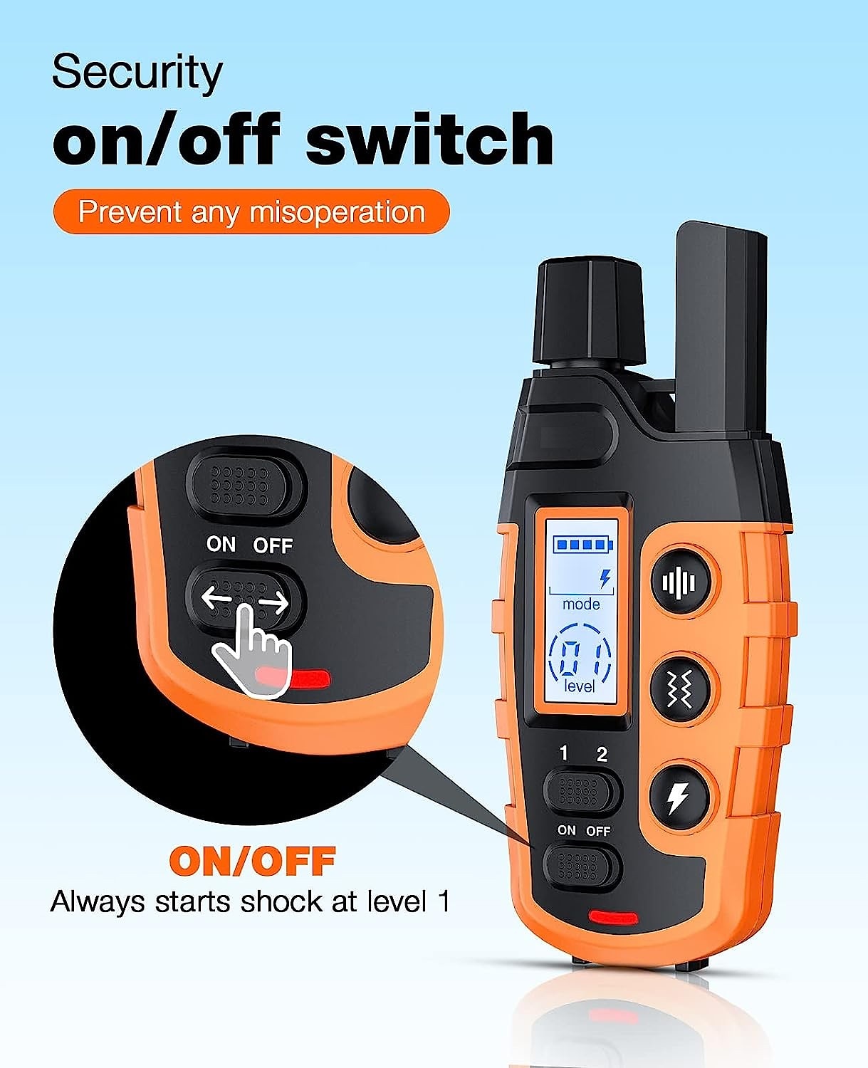 Remote Dog Training Collar 1000m Range Waterproof Rechargeable E-Collar