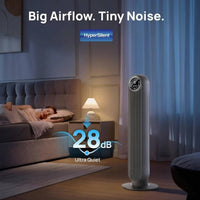 Portable Air Conditioner Tower Fan Bladeless Ultra-Quiet Cooler 8 Speeds 4 Modes