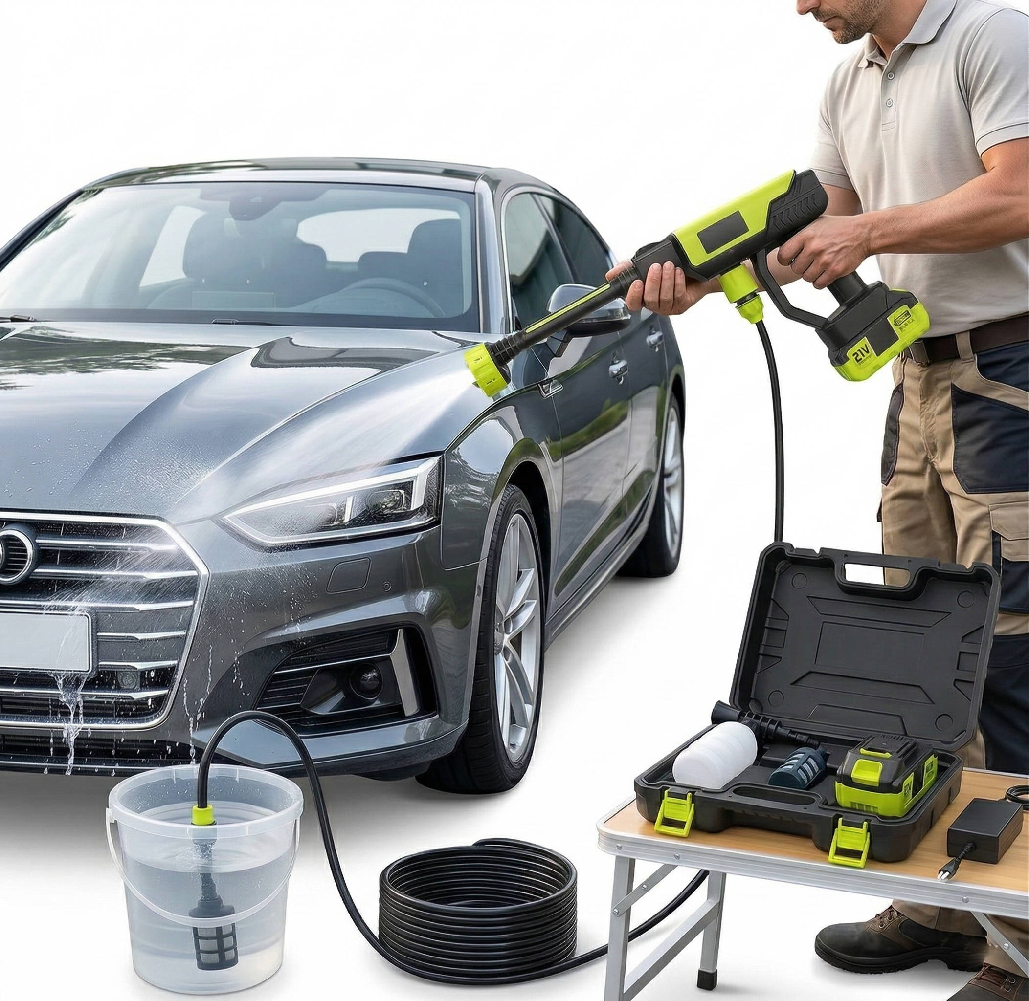 Cordless Pressure Washer For Car Washing, Home Cleaning And Garden Watering