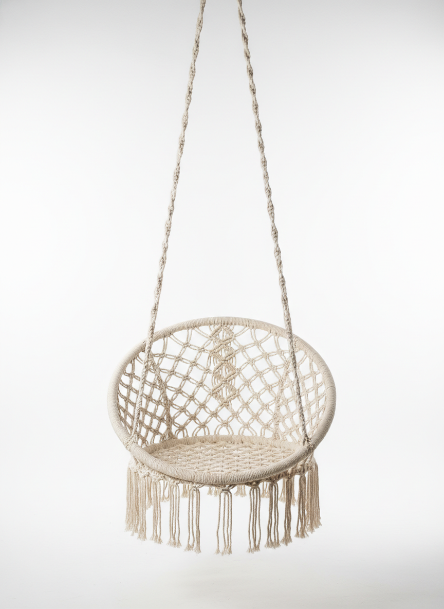 Minimalist Macrame Swing Chair