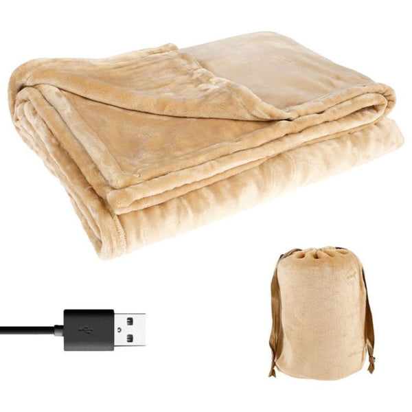 Electric Heated Blanket Cordless Rechargeable Battery Operated Portable Throw