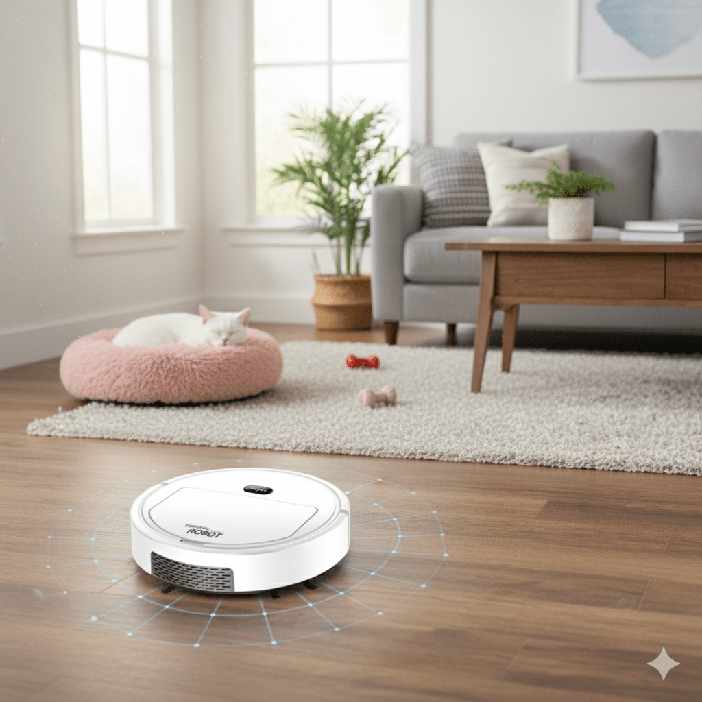 Robot Vacuum Cleaner With Ultra-Quiet Cleaning And HEPA Filtration