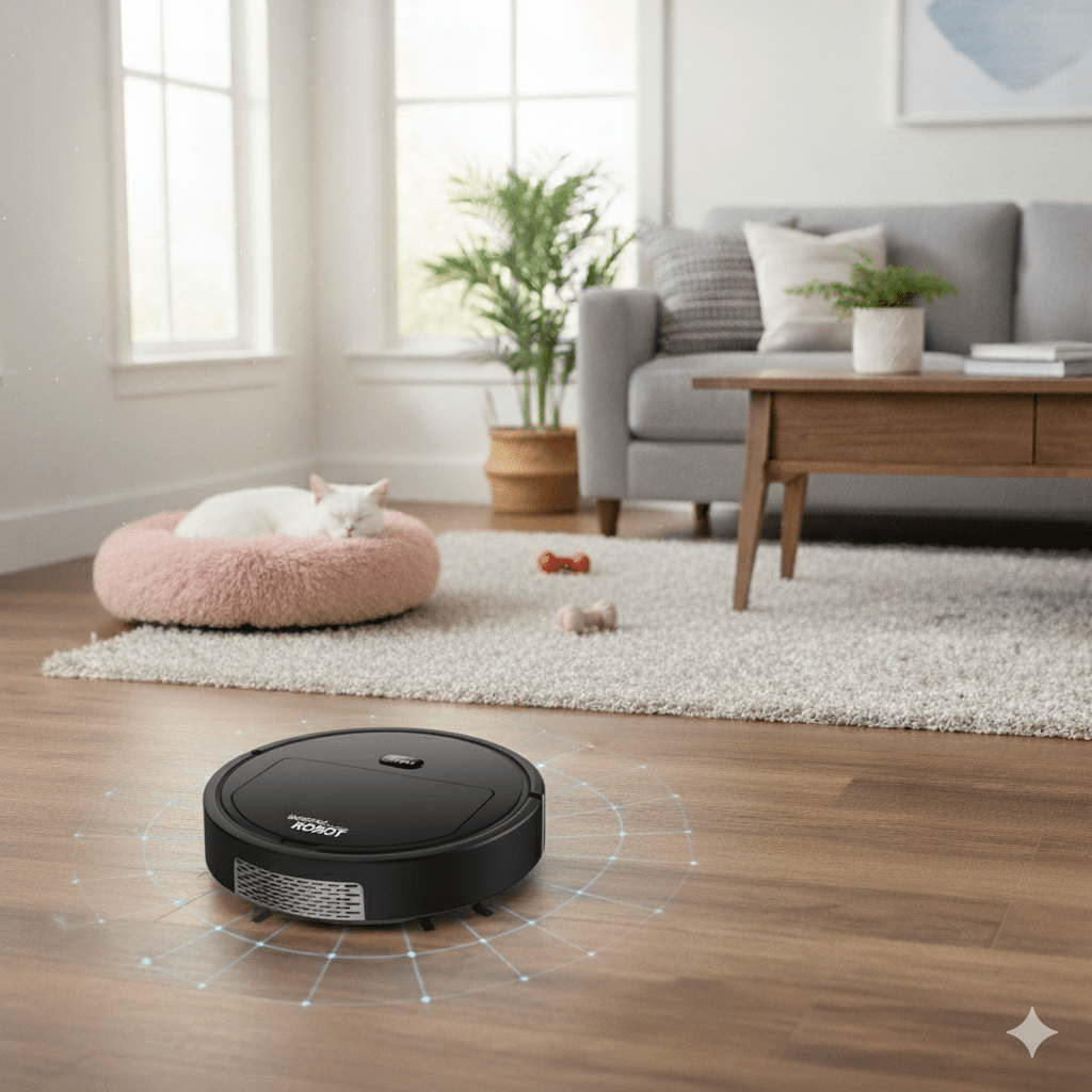 Robot Vacuum Cleaner With Ultra-Quiet Cleaning And HEPA Filtration