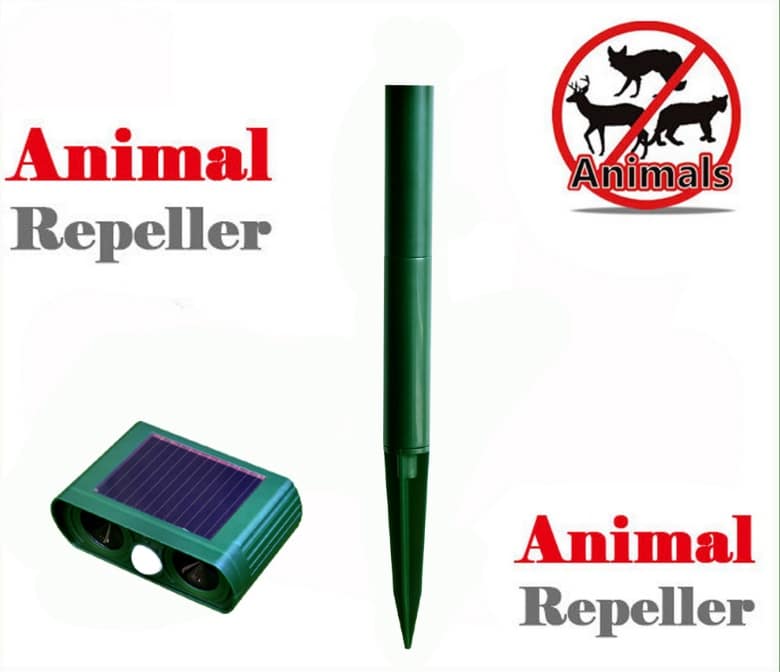 Ultrasonic Animal Repellent Solar Powered Outdoor Motion Activated Wildlife Deterrent