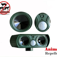 Ultrasonic Animal Repellent Solar Powered Outdoor Motion Activated Wildlife Deterrent