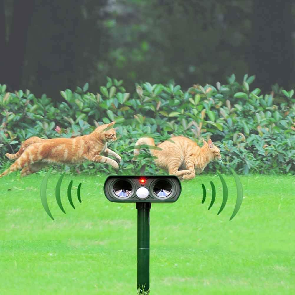 Ultrasonic Animal Repellent Solar Powered Outdoor Motion Activated Wildlife Deterrent