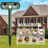 Ultrasonic Animal Repellent Solar Powered Outdoor Motion Activated Wildlife Deterrent