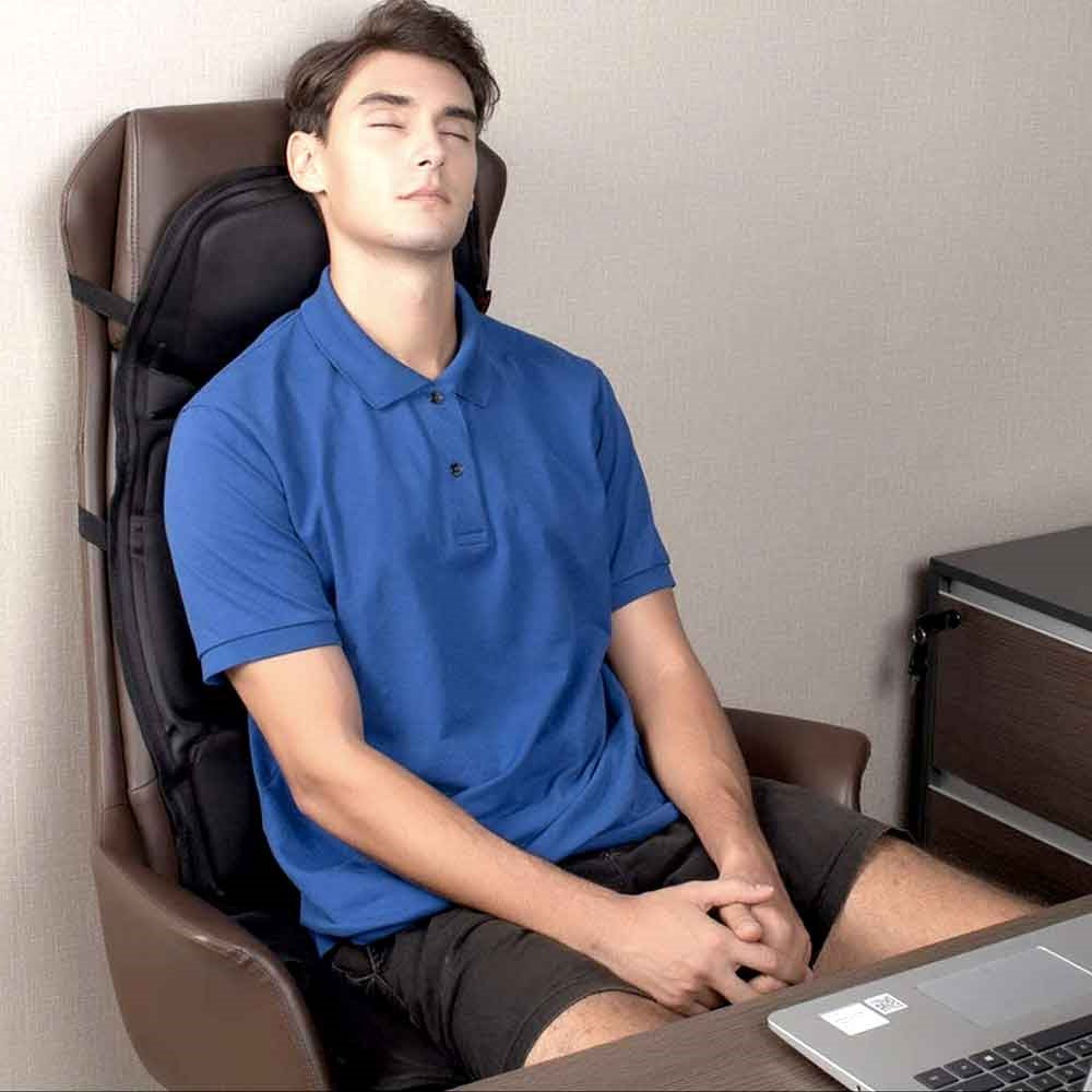 Massage Chair Pad 8 Modes Heated Neck Back Cushion For Car Home